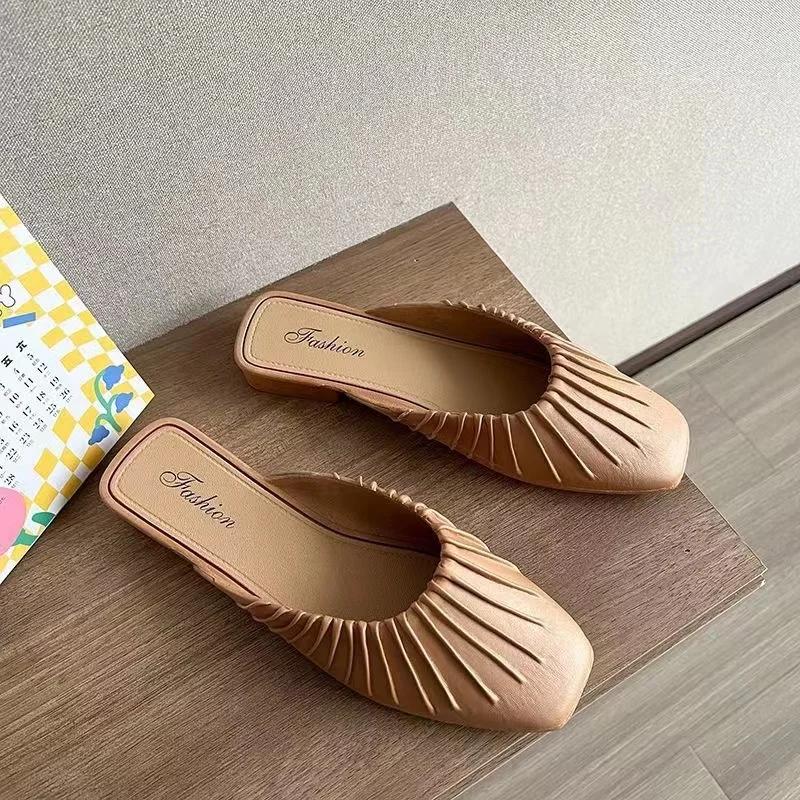Fashion Sandals for Women Outdoor Slipers New Summer Versatile Slim Heel Square Toe Sandals Outer Wea Slippers Shoes for Women Zapatos