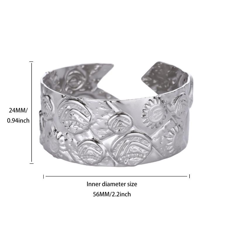 Folded Smooth Open Bracelet Fashion Light Luxury Temperament Bracelet Niche Versatile High-end Sense Jewelry Women