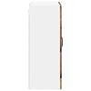 Wall Mounted Glass Cabinet LUCCA Reclaimed Wood Style 60 X 31 X 80 Cm Particleboard