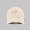 Embroidery puppy baseball cap women's spring new versatile sunshade big head circumference showing face small peaked cap male trend