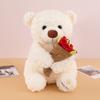 Romantic Holding Flowers Bear Doll Detachable Bear Wear Rose Hat Bouquet Bear Doll  Birthday