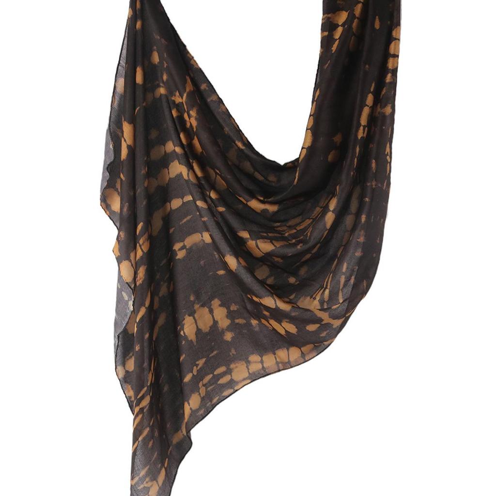 "Ethnic Watercolor Modal Cotton Shawl Satin Print Scarf for Women"