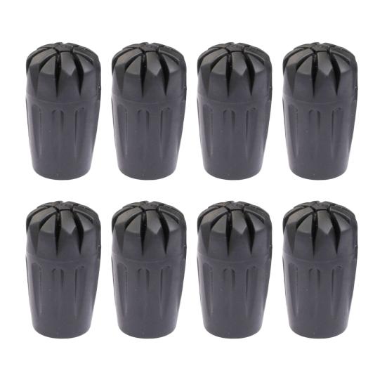 8Pcs Trekking Pole Tips Lightweight Universal Outdoor Hiking Backpacking Mountaineering Walking Stick Anti-Slip Rubber Cover Replacement