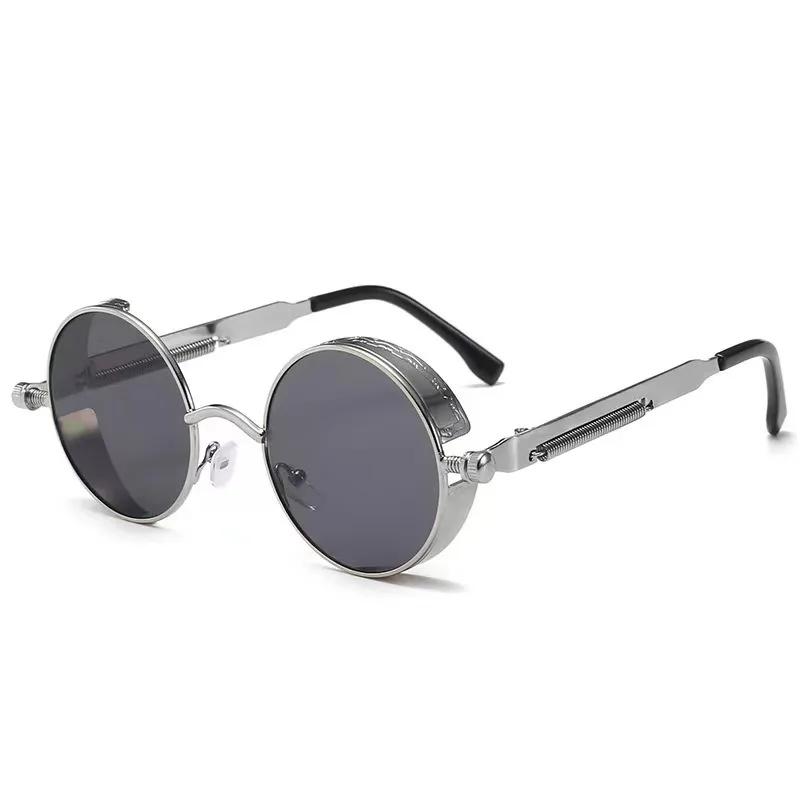 Retro Steampunk Sunglasses Street Photography Round Shape Male's Sun Spectacles Winter Outdoor Skiing Goggles Party Driving Use Sunglasses