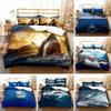 Top Shark Duvet Cover 3D Shark Jumping From Ocean Big Open Mouth Print Twin Bedding Set Double Queen King Polyester Quilt Cover