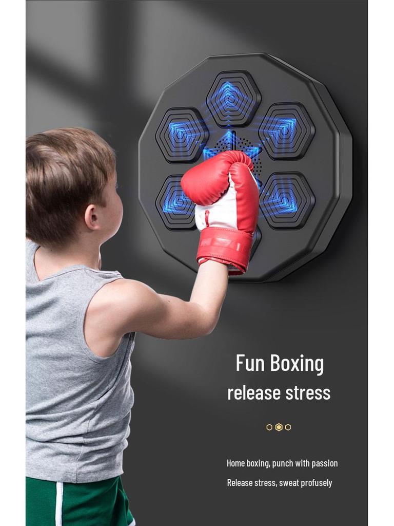 Children's Bluetooth Music Boxing Target with Adjustable Levels for Home Fitness