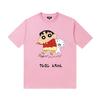 Cartoon Creative Crayon Shin-chan Graphic T-shirt Summer High Quality 100% Cotton T-shirt Casual Loose Trend Men's T-shirt