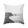 Retro Black and White Landscape Peach Leather Velvet Pillowcase Home Sofa Decoration Pillow Cushion Cover
