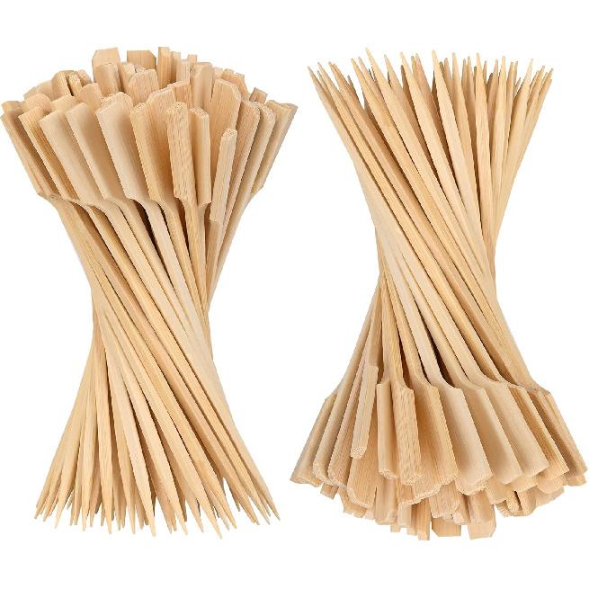 3.5 Inch Bamboo Skewers, 300 PCS Bamboo Paddle Wood Picks, Toothpicks for Appetizers, Cocktail Picks for Drinks, Food Picks, BBQ, Sandwich, Barbecue