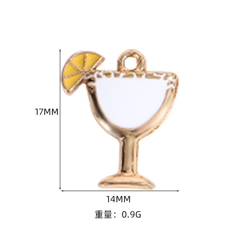 Alloy Pendant Accessories Starfish Sea Shell Gold Necklace Platinum Plated Cartoon Printing Electroplated Handmade Red Wine Rings