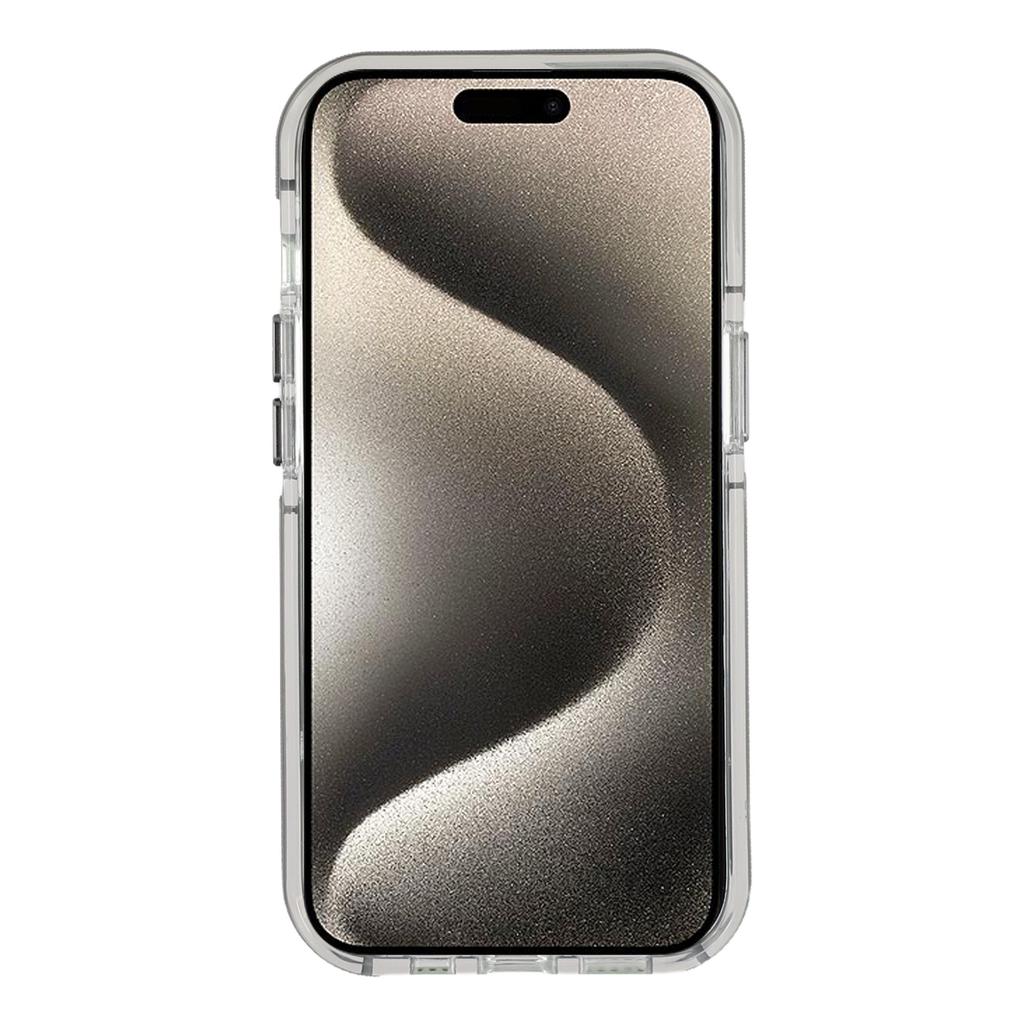 For iPhone 15 Plus Magnetic Case TPU Acrylic Clear Phone Back Cover with Lens Protector Kickstand