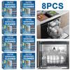 10Box Dishwasher Cleaning Tablets Removes Limescale Build Up and Odor Dishwasher Cleaner Strong Oil Stain Removal for Dishwasher