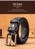 Handmade Men's Genuine Leather Pin Buckle Belt: Pure Cowhide, Casual Retro Design for Students, Middle-aged, and Young People, Trendy Denim Accessory.