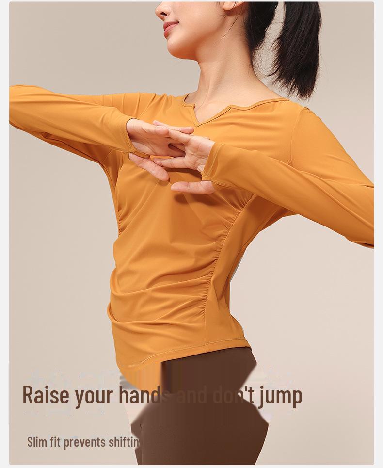 Women's Autumn/Winter Quick-Dry Yoga and Pilates Top - Long-Sleeved Fitness and Running T-Shirt