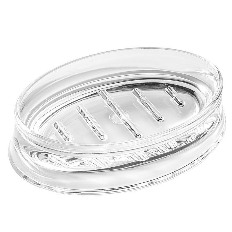 Nordic Crystal Coverless Transparent Acrylic Bathroom Soap Straight Round Handmade Soap 12.5*8.5*3cm | Portable Soaps