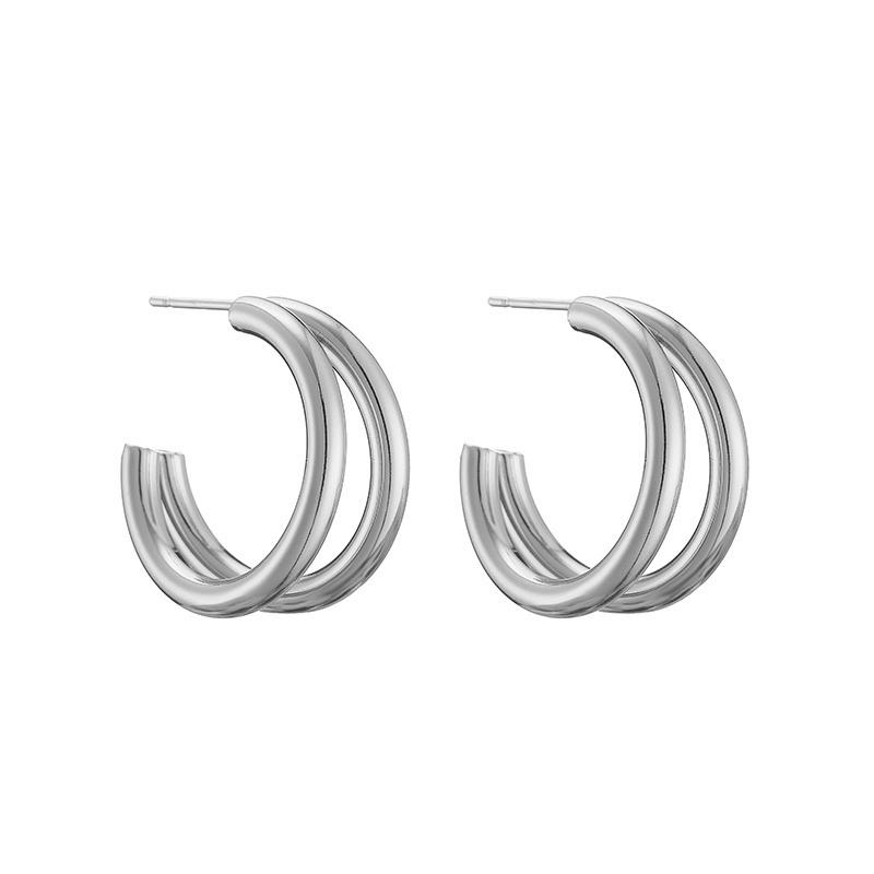 

HECHENG,Gold-plated Geometric Round Hoop Earrings for Women Creative Design Thick Circle Earring Trendy Zircon Gift