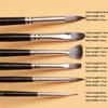 JOWOART 6pcs Multifunction paint brush black nylon hair set birch Short rod oil acrylic watercolor gouache student beginner art tool