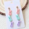 Unique Bunnies Earrings Multicolor Rabbit Dangle Ear Rings Easter Festival Jewelry Accessory for Parties and Celebration