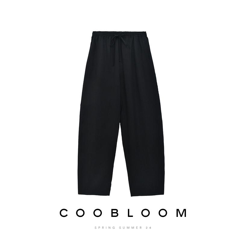 Coffee Tencel Linen Women s Casual Wide-Leg Pants 2026 Small