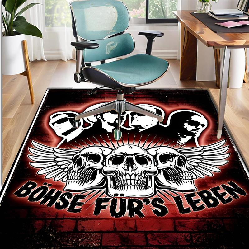 Bohse Onkelz Muster Teppich, Innen-/Außenteppich, für Picknick, Spielzimmer, Schlafzimmer, Büro, Wohnzimmer, Heimdeko Teppich, Geburtstagsgeschenk