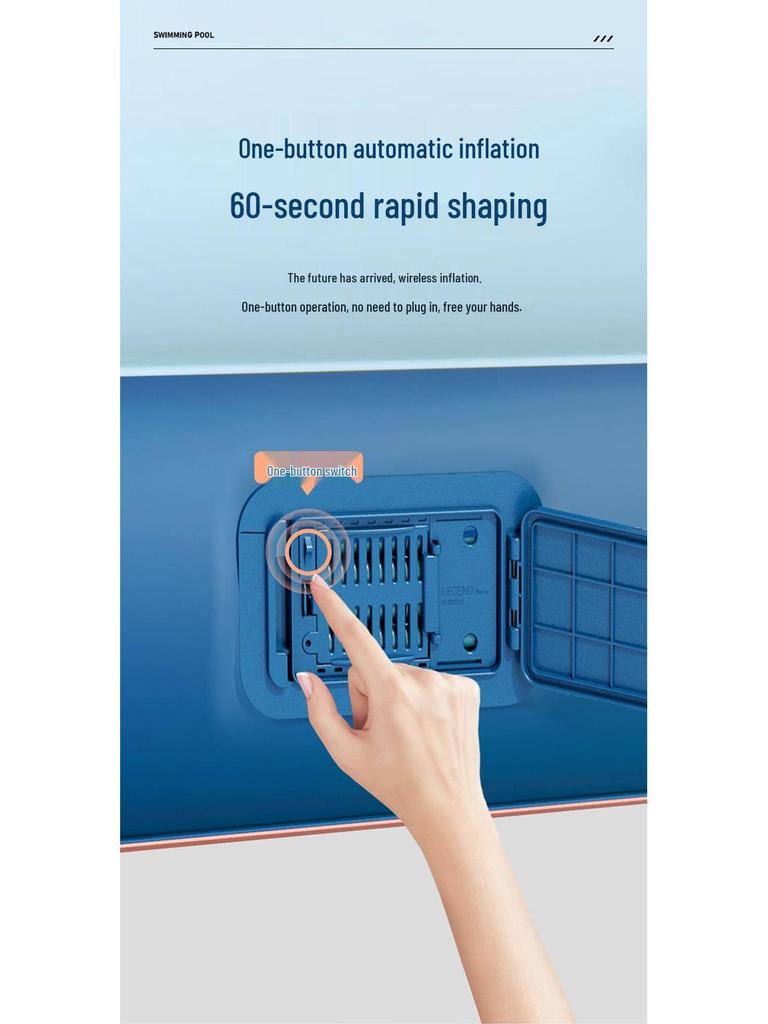 Nuoao Automatic Inflatable Canopy Pool for Kids and Family - Foldable Outdoor Swimming Pool