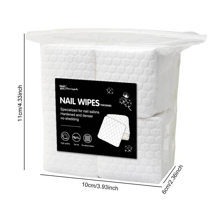 200Pcs Lint Free Nail Wipes Durable Nail Cleaner Pads Manicure Tool for Removing Nail Polish and Cleansing Gel