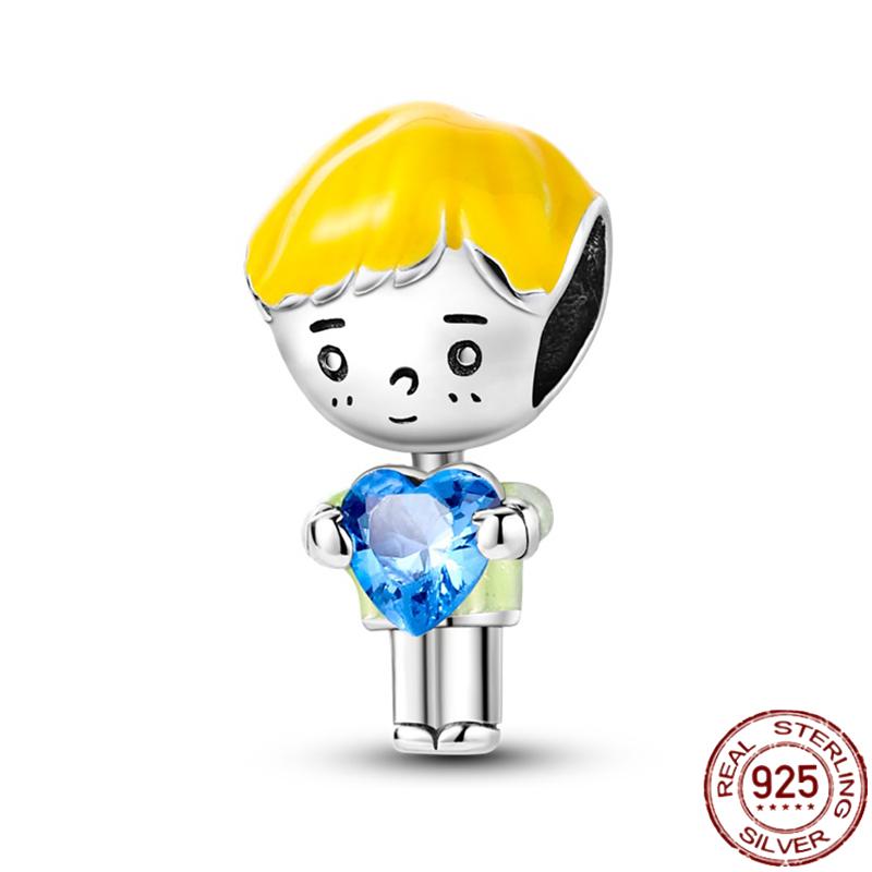 New In Copper Boys Girls Couple Charms Beads For Original Women'S Bracelets Fine Diy Jewelry Pendant Gifts