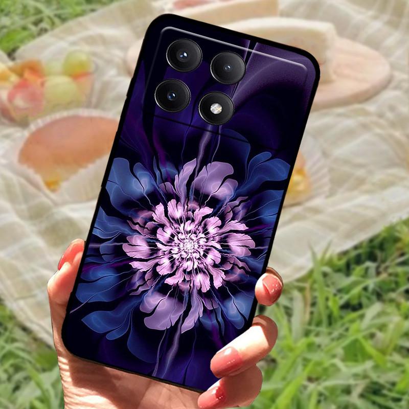 Pro Xiaomi Poco X6 Kryt Poco X 6 X6 Pro 5G Silikonový Měkký Mramorový Černý Nárazník Funda Coque pro Xiaomi Poco X6 Pro Ochranný