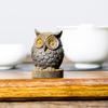 Owl Figurine Animal Sculpture Decorative Ornament Desktop Decoration Small for TV Cabinet Bookshelf