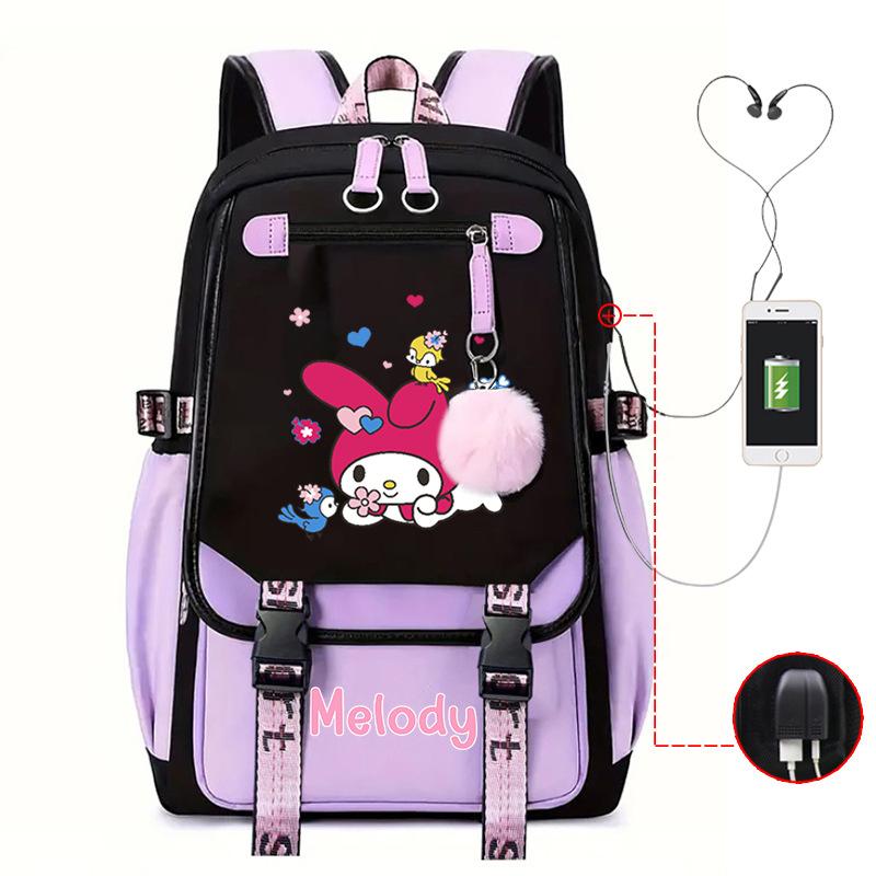 Cartoon Pink Rabbit Children'S School Bag Elementary School Girls Large Capacity Japanese Girls Backpack