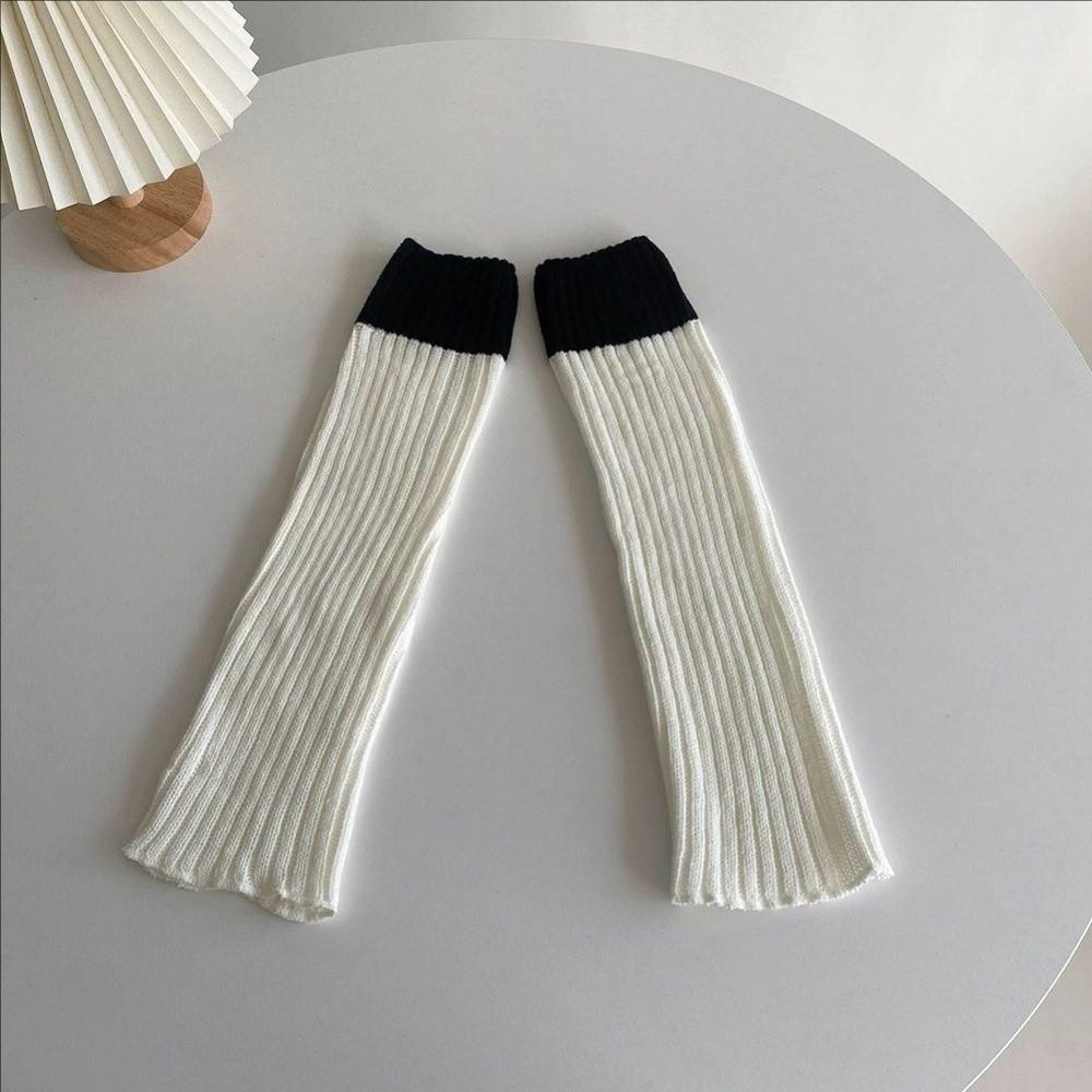 Sweet Y2k Gothic Knitted Foot Cover Thickened Stretchy Lolita Leg Warmers Warm Stocking for Women & Girls