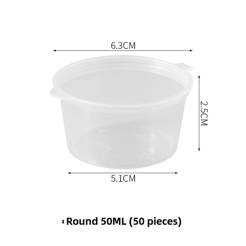 

Одноразовые порционные коробки из полипропилена для фруктов, приправ и заморозки, круглые и квадратные 50ml 50 Pack