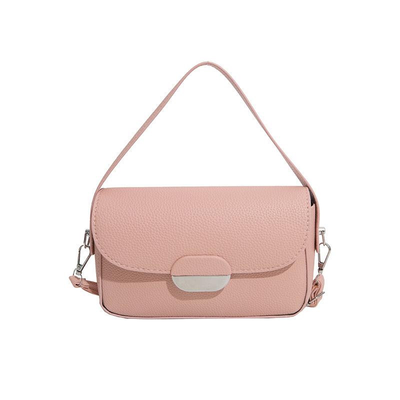 Simple and Fashionable Style Snap Closure Handbag for Carrying on The Shoulder or Crossbody, Small Square Shape Bag