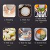 3Pcs Three-in-one Grater Bowl Multifunctional Washing Basin Practical Slicing Disc  Kitchen