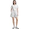 Fila White Minimalist Solid Fashion Versatile Casual Shorts Women Shorts Gray F11W623802FGY