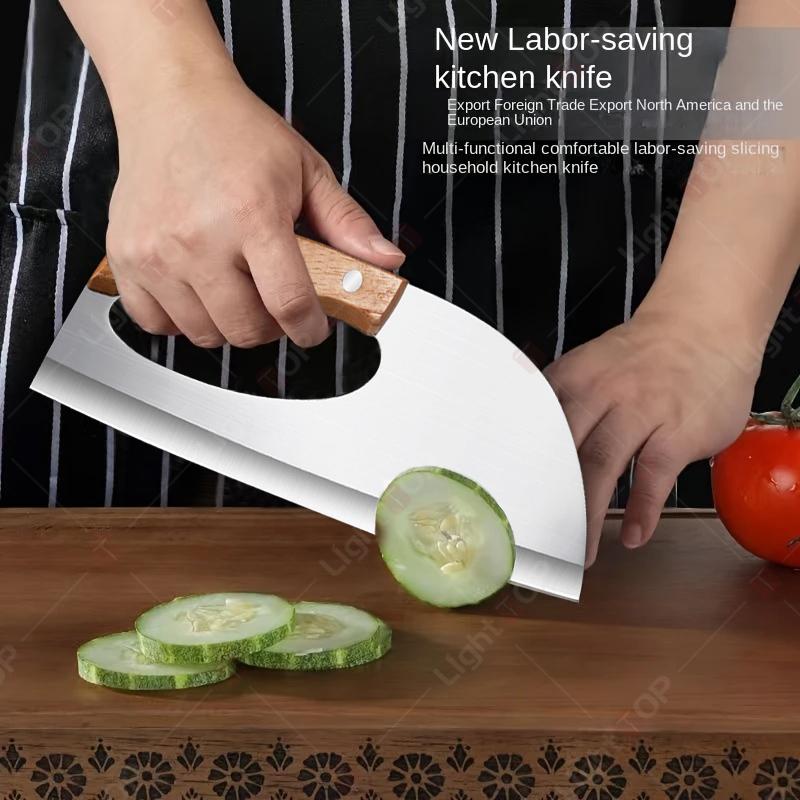 WXCOO Meat Cleaver Knife Kitchen Chef for Vegeable Meat Cutting Chopper Stainless Steel Effort Saving Kitchen Knife Accessories