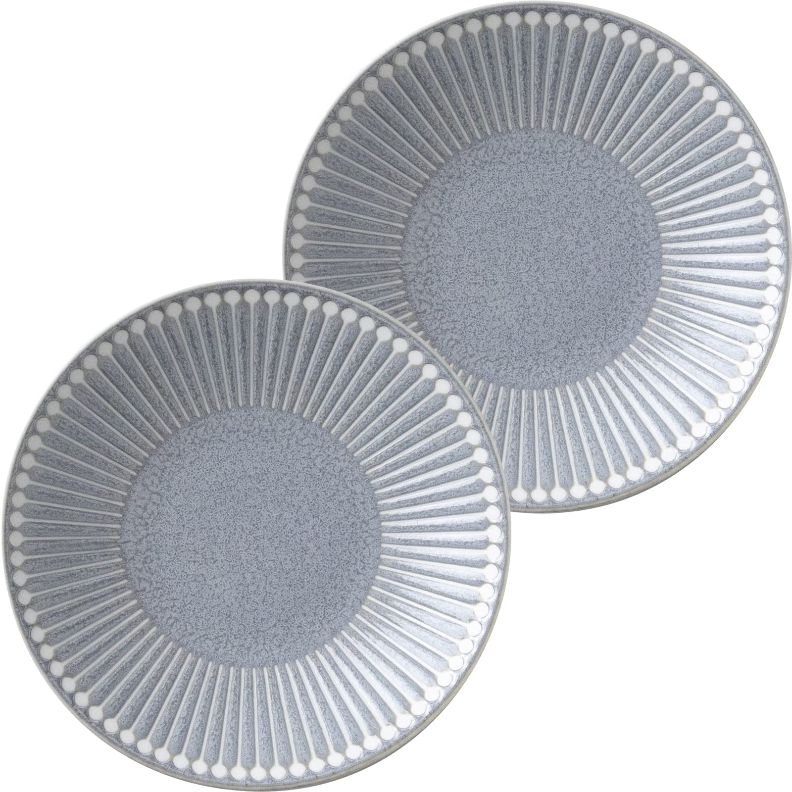

Minoru Pottery Mino Ware Albee 145 Plate Gray Set of 2