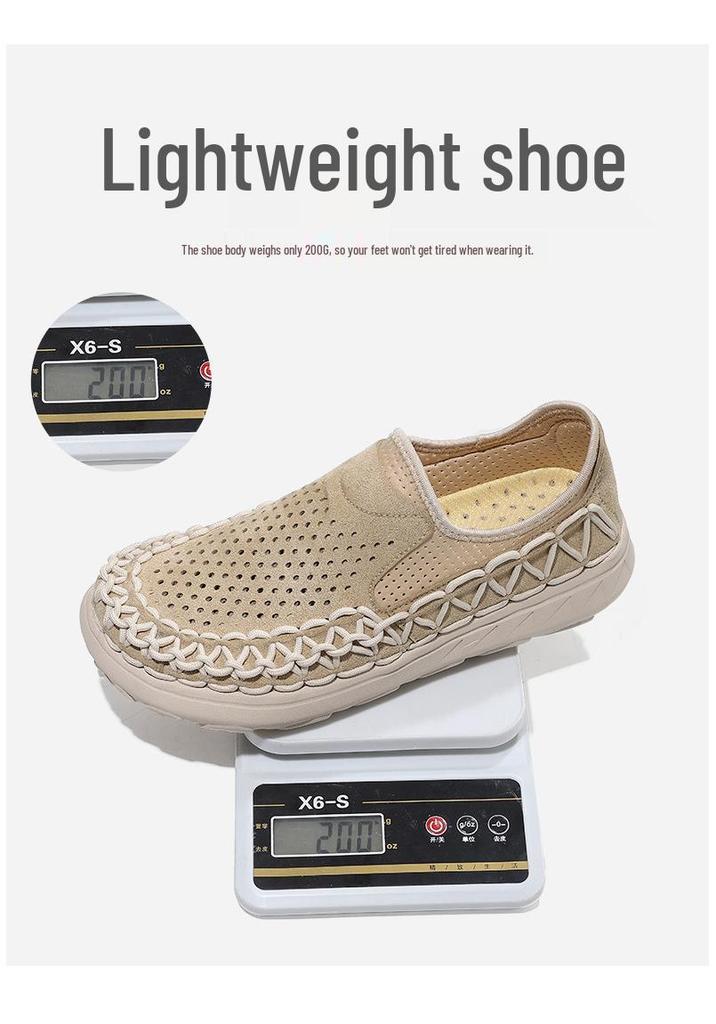 Men's Plus Size Breathable Mesh Sandals & Casual Old Beijing Running Dad Shoes