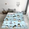 Noot pingu and friends flannel multi-functional warm blanket comfortable home sofa decoration