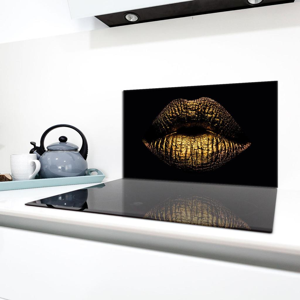 Szklana płyta ochronna na kuchenkę 90x52 Usta