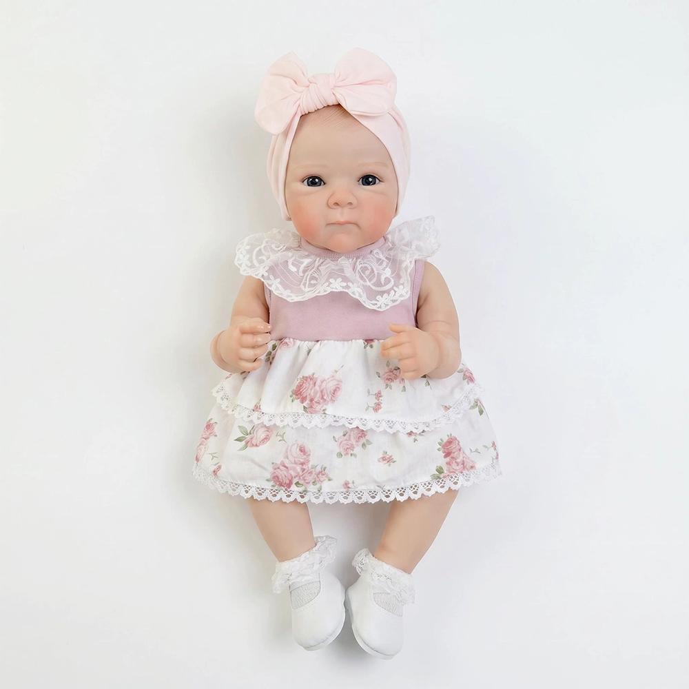 Reborn Baby Doll 8-inch Solid Silicone Baby Rebirth Doll Toy - Soft And Stretchable Plush Dolls Toys