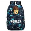 Stylish Roblox Backpack For Kids Featuring A Vibrant Cartoon Pattern And Large Capacity