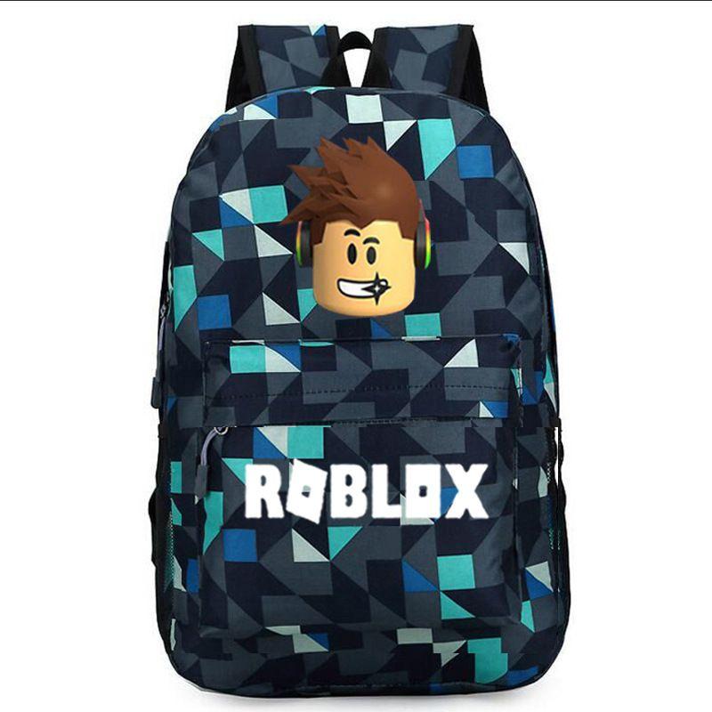 Stylish Roblox Backpack For Kids Featuring A Vibrant Cartoon Pattern And Large Capacity