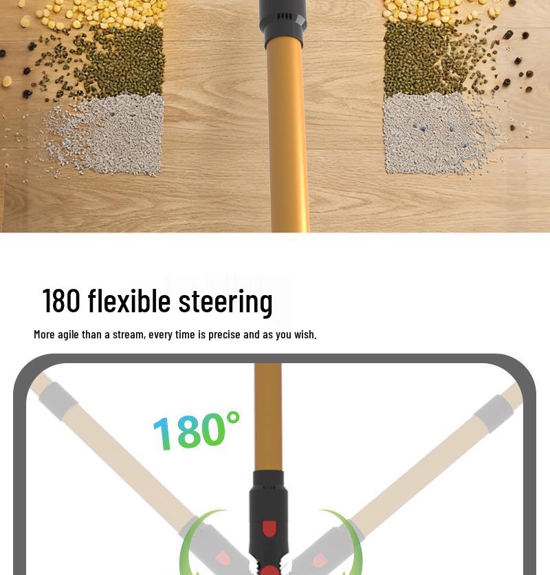 Cross-border 650W Brushless 40KPa Wet & Dry Anti-Tangle Handheld Vacuum with Green Light Dust Display