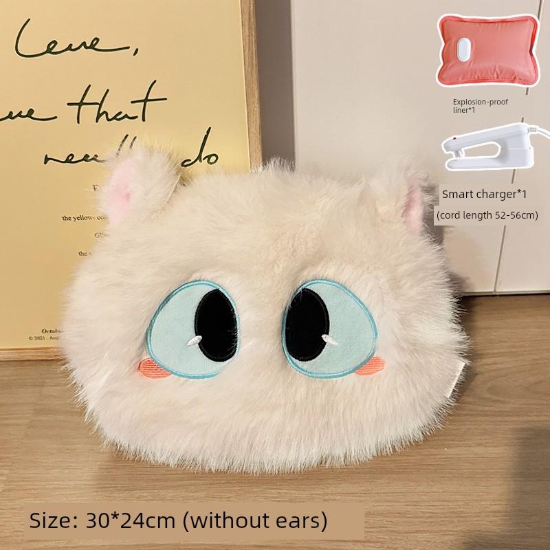 Plush Hot Water Bottle, Rechargeable Warm Water Bag, Thickened Explosion-Proof Heating Pad, 2025 New Model Hand Warmer, Belly Warmer, Electric