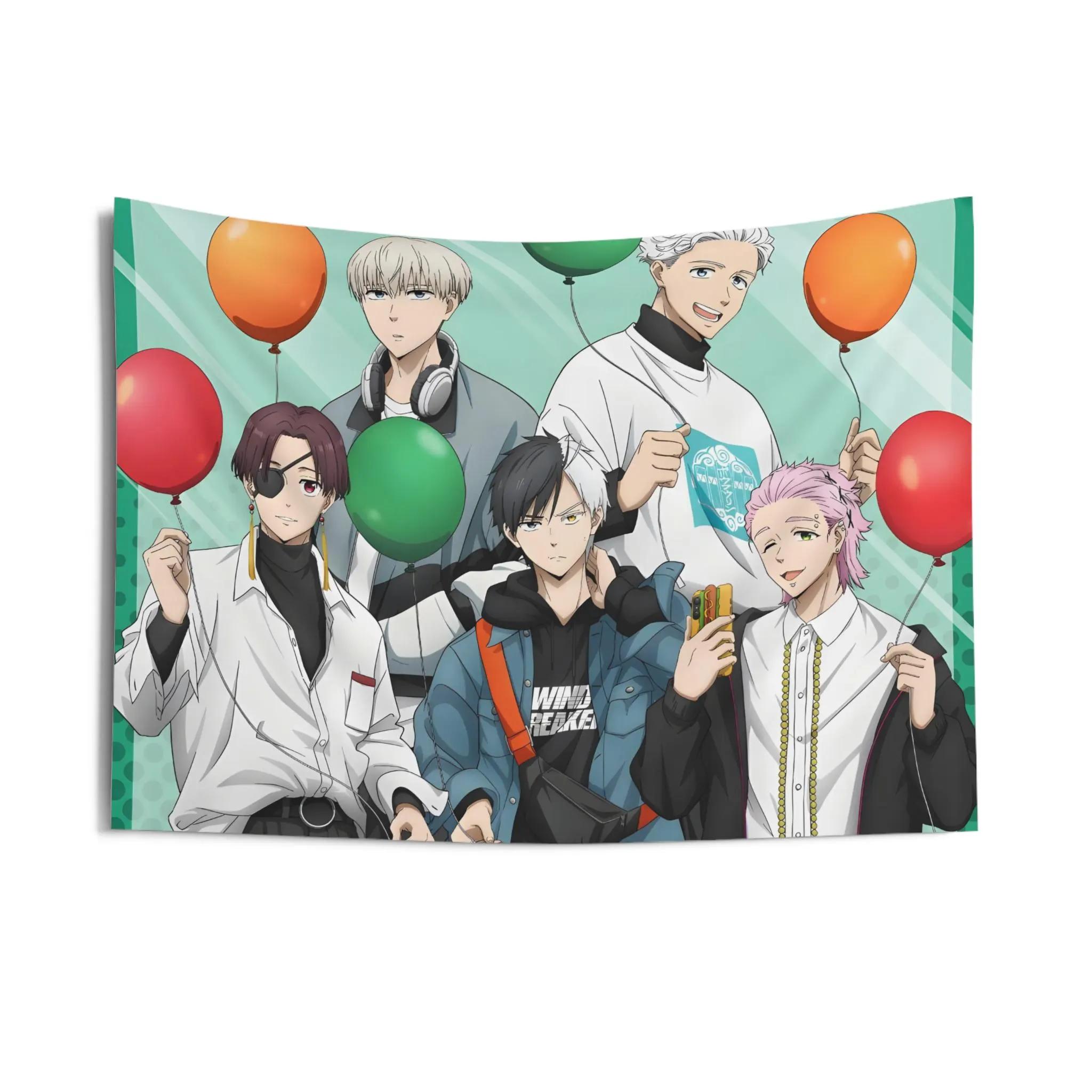 

Japanese School Gang Tapestry Anime Manga Scene Wall Art Dorm Room Decoration Perfect Anime Fan Gift Display 74x94cm(29x37in)