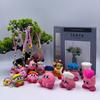 @Star Kirby Anime Cartoon Figurine Keychain Keyring Handbag Pendant Kirby Waddle Dee Doo Model Girls Heart Dolls Xmas Gifts