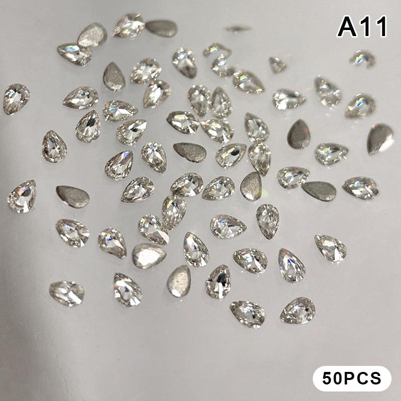 12 Gitter Gemischte Mini Zirkon Nagel Diamanten Pferdeaugen Diamanten Weiß Champagner Nagel Strass Glänzend Bunte Nagel Juwelen Nagel Charms