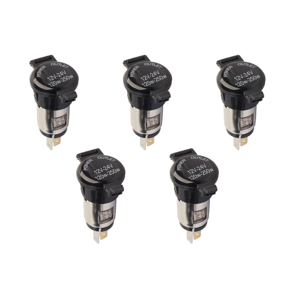 

5-1 шт. 10A гнездо прикуривателя штекер питания для автомобиля мотоцикла грузовика гнездо с водонепроницаемой крышкой чехол автомобильные аксессуары