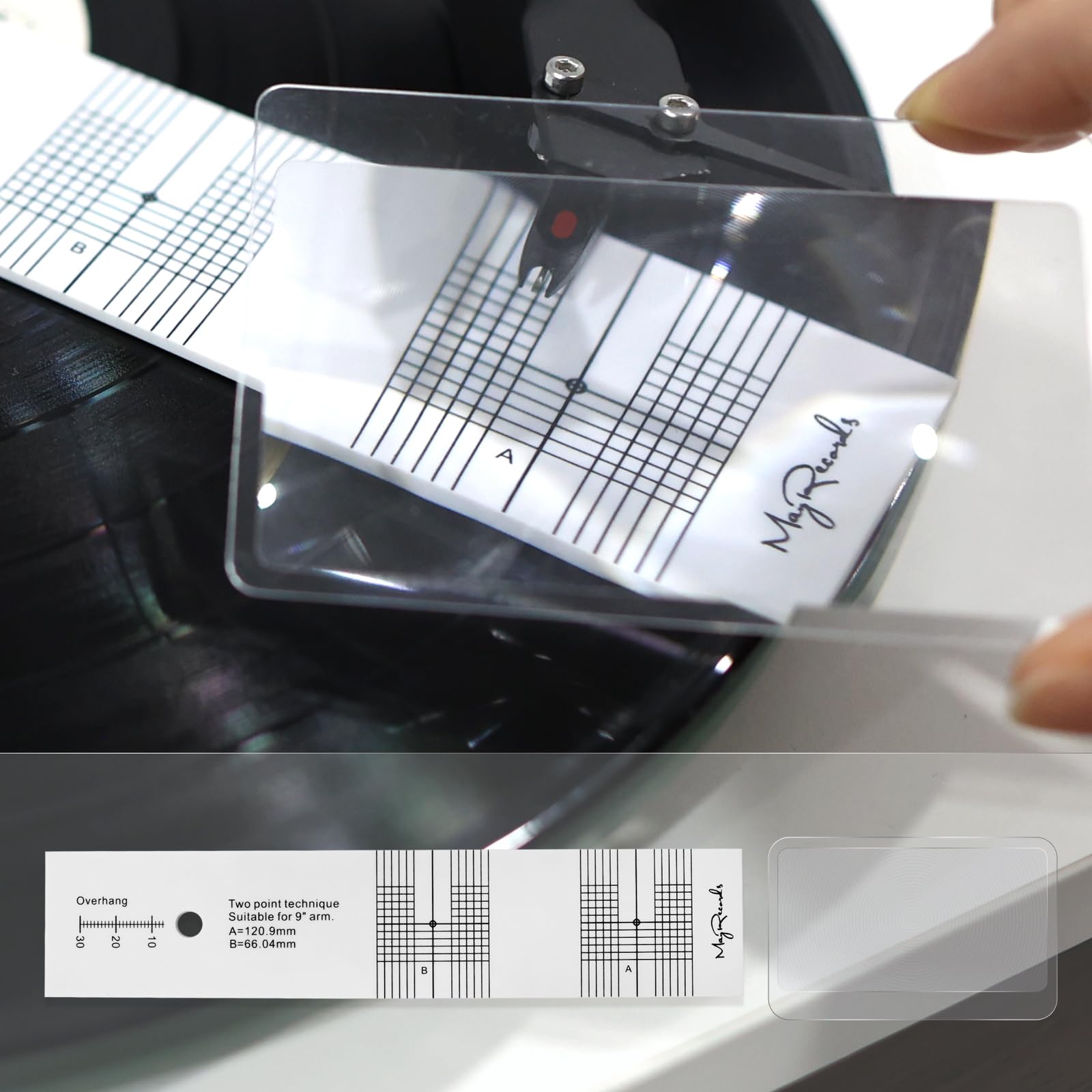 

SdroceRyaM Запис LP Картридж Калібрування Відстань Регулювання вильоту Поворотний столик Програвач Аксесуари Акриловий вимірювальний прилад Транспортир Лупа Картка